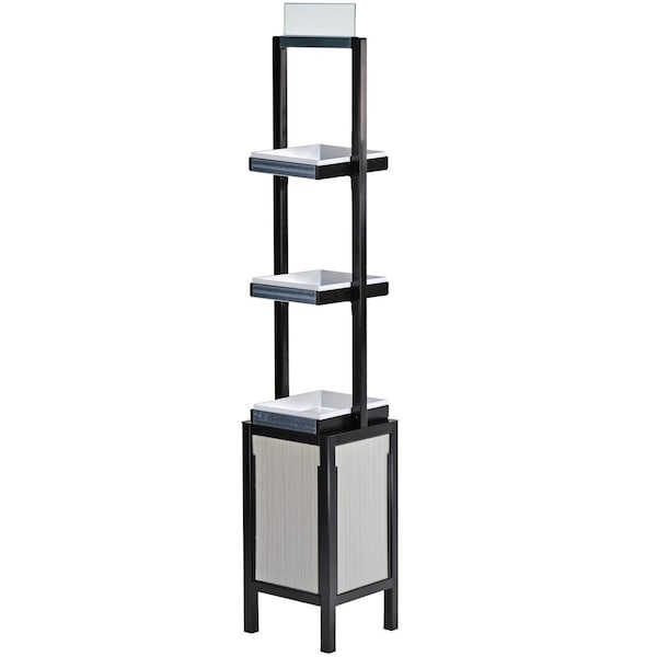 Azar Displays Slim Tower Retail Display with 3 Shelves 655000 - main